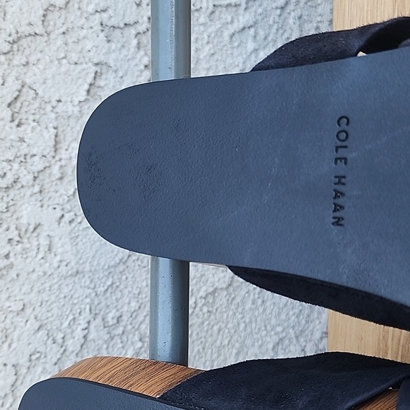 Cole Haan Women's Dark Blue Suede Mules Size 7B - Picture 9 of 12